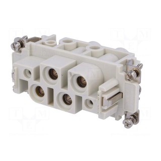 Connector: HDC | contact insert | female | S-K | PIN: 4 | 4+PE | size 16B