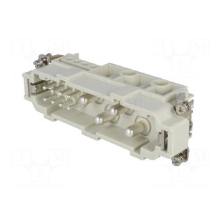 Connector: HDC | contact insert | male | S-K | PIN: 12(4+8) | 4+8+PE