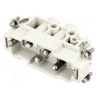 Connector: HDC | contact insert | male | S-K | PIN: 4 | 4+PE | size 16B