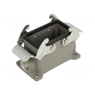Enclosure: for HDC connectors | size 10B | with double latch | M20