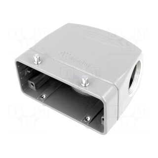 Enclosure: for HDC connectors | size 16B | for cable | high | angled