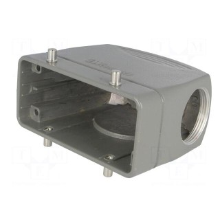 Enclosure: for HDC connectors | size 16B | for cable | high | angled