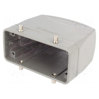 Enclosure: for HDC connectors | size 16B | for cable | high | metal