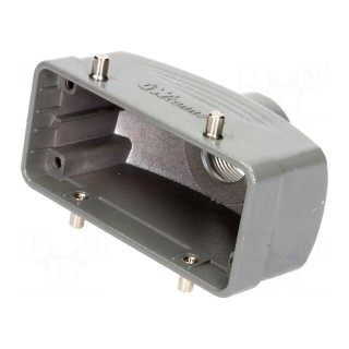 Enclosure: for HDC connectors | size 16B | for cable | straight