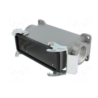 Enclosure: for HDC connectors | size 24B | with double latch | high