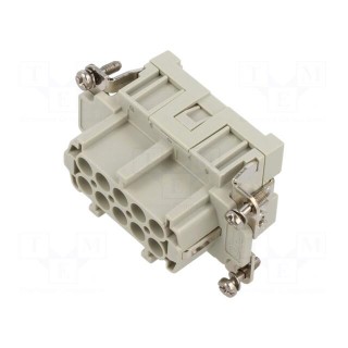Connector: HDC | contact insert | female | CCE | PIN: 10 | 10+PE | 16A