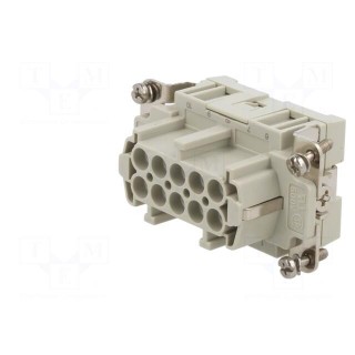 Connector: HDC | contact insert | female | CCE | PIN: 10 | 10+PE | 16A