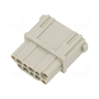 Connector: HDC | contact insert | female | MIXO | PIN: 12 | w/o contacts