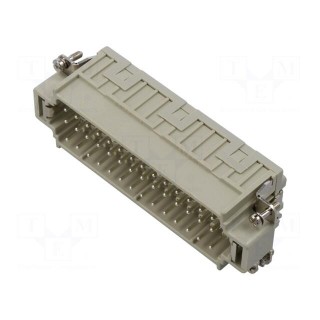 Connector: HDC | contact insert | male | CDS | PIN: 42 | 42+PE | 10A | 600V