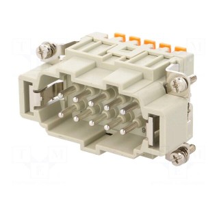 Connector: HDC | male | CSH | PIN: 10 | 10+PE | size 57.27 | 16A | 400V