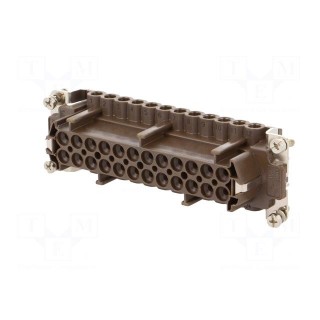 Connector: HDC | female | 180 °C | 24+PE | size 104.27 | hot condition