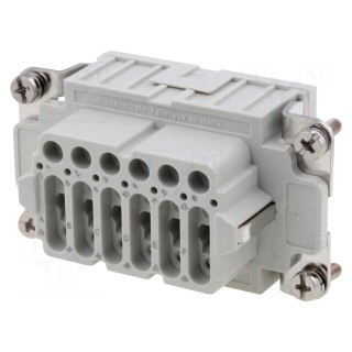 Connector: HDC | female | CDS | PIN: 18 | 18+PE | size 57.27 | 10A | 400V