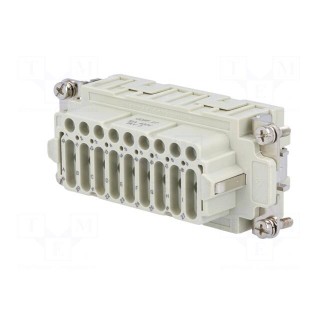 Connector: HDC | female | CDS | PIN: 27 | 27+PE | size 77.27 | 10A | 400V