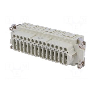 Connector: HDC | female | CDS | PIN: 42 | 42+PE | size 104.27 | 10A | 400V