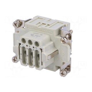 Connector: HDC | female | CDS | PIN: 9 | 9+PE | size 44.27 | 10A | 400V