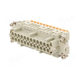 Connector: HDC | female | CSH | PIN: 24 | 24+PE | size 104.27 | 16A | 400V