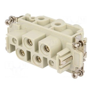 Connector: HDC | contact insert | female | CX | PIN: 4 | 4+PE | size 77.27