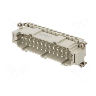 Connector: HDC | male | CNE | PIN: 24 | 24+PE | size 104.27 | 16A | 500V
