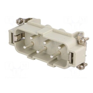 Connector: HDC | male | CP | PIN: 6 | size 77.27 | 35A | 400/690V | 1.5÷6mm2