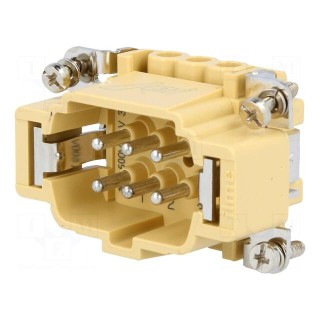 Connector: rectangular | male | JEI | PIN: 6 | 6+PE | size 44.27 | 16A