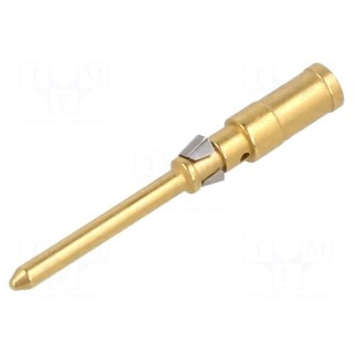 Contact | male | copper alloy | gold-plated | 1.5mm2 | 16AWG | CD | 10A