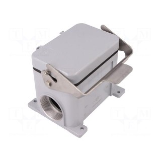Enclosure: for HDC connectors | C-TYPE | size 104.62 | with cover