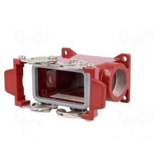 Enclosure: for HDC connectors | 180 °C | size 57.27 | high | M32 | red