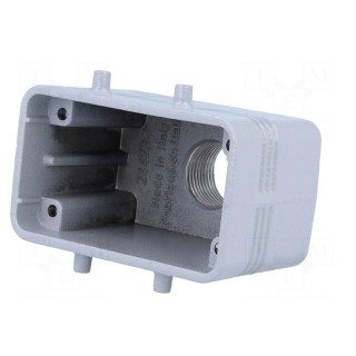 Enclosure: for HDC connectors | size 57.27 | IP66 | M20 | for cable