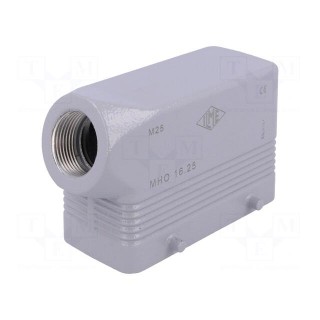 Enclosure: for HDC connectors | size 77.27 | IP66 | M25 | for cable