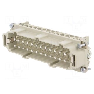 Connector: rectangular | male | EPIC H-BE | PIN: 24 | 24+PE | 16A | 500V