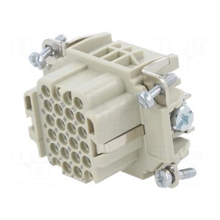 Connector: HDC | contact insert | female | EPIC H-DD | PIN: 24 | 24+PE