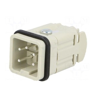 Connector: HDC | male | EPIC H-A | PIN: 5 | 4+PE | size H-A 3 | 23A | 400V