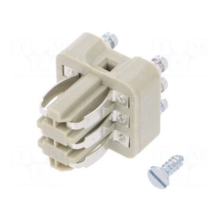 Connector: HDC | male | EPIC STA | PIN: 6 | size H-A 3 | 10A | 60V | 21x21mm