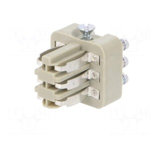 Connector: HDC | male | EPIC STA | PIN: 6 | size H-A 3 | 10A | 60V | 21x21mm