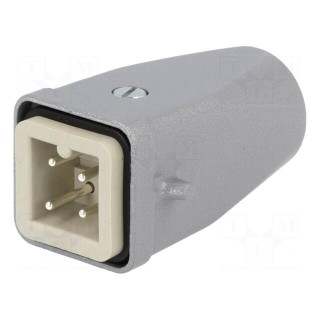 Connector: HDC | plug | male | EPIC KIT | PIN: 4 | 3+PE | size H-A 3 | M20