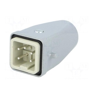Connector: HDC | plug | male | EPIC KIT | PIN: 5 | 4+PE | size H-A 3 | M20