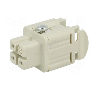 Connector: HDC | female | EPIC H-A | PIN: 4 | 3+PE | size H-A 3 | 23A | 400V