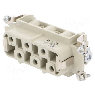 Connector: HDC | contact insert | female | EPIC H-BS | PIN: 6 | 6+PE