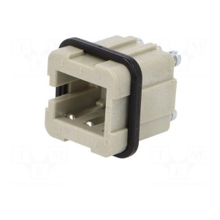 Connector: HDC | female | EPIC STA | PIN: 6 | size H-A 3 | 10A | 60V