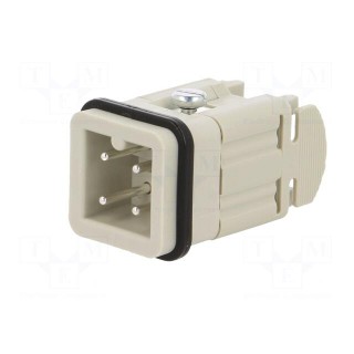 Connector: HDC | male | EPIC H-A | PIN: 4 | 3+PE | size H-A 3 | 23A | 400V
