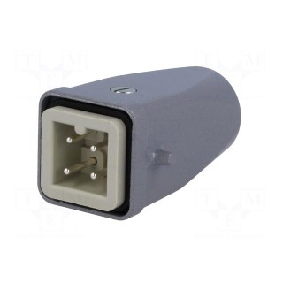 Connector: HDC | plug | male | EPIC KIT | PIN: 4 | 3+PE | size H-A 3 | M20