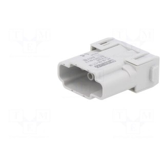 Connector: HDC | male | 500V | 16A | PIN: 6 | crimped | -40÷125°C | UL94V-0