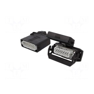 Connector: HDC | male + female | Pitch: 66x16mm | 250V | 20A | PIN: 16
