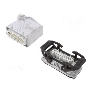 Connector: HDC | male + female | 500V | 16A | PIN: 16 | Layout: 16+PE