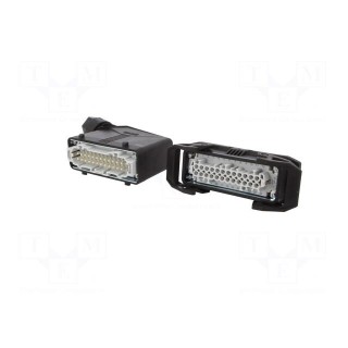 Connector: HDC | male + female | Pitch: 104x27mm | 500V | 16A | PIN: 24
