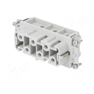 Connector: rectangular | female | Pitch: 77,5x27mm | 400V | 41A | PIN: 6