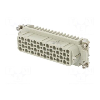 Connector: HDC | female | HD | PIN: 64 | 64+PE | size 8 | w/o contacts | 10A