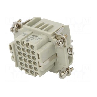 Connector: HDC | female | HDD | PIN: 24 | 24+PE | size 3 | w/o contacts