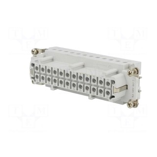 Connector: HDC | contact insert | female | HTS HE | PIN: 24 | 24+PE | 16A