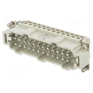 Connector: HDC | male | HE | PIN: 24 | 24+PE | size 8 | 16A | 500V | for cable